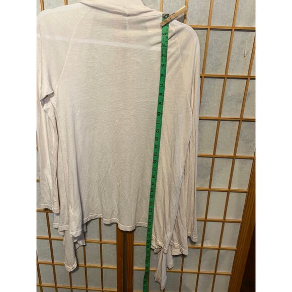 Splendid Women Ivory /cream Supima cotton Waterfall Cardigan M USA - Picture 3 of 5